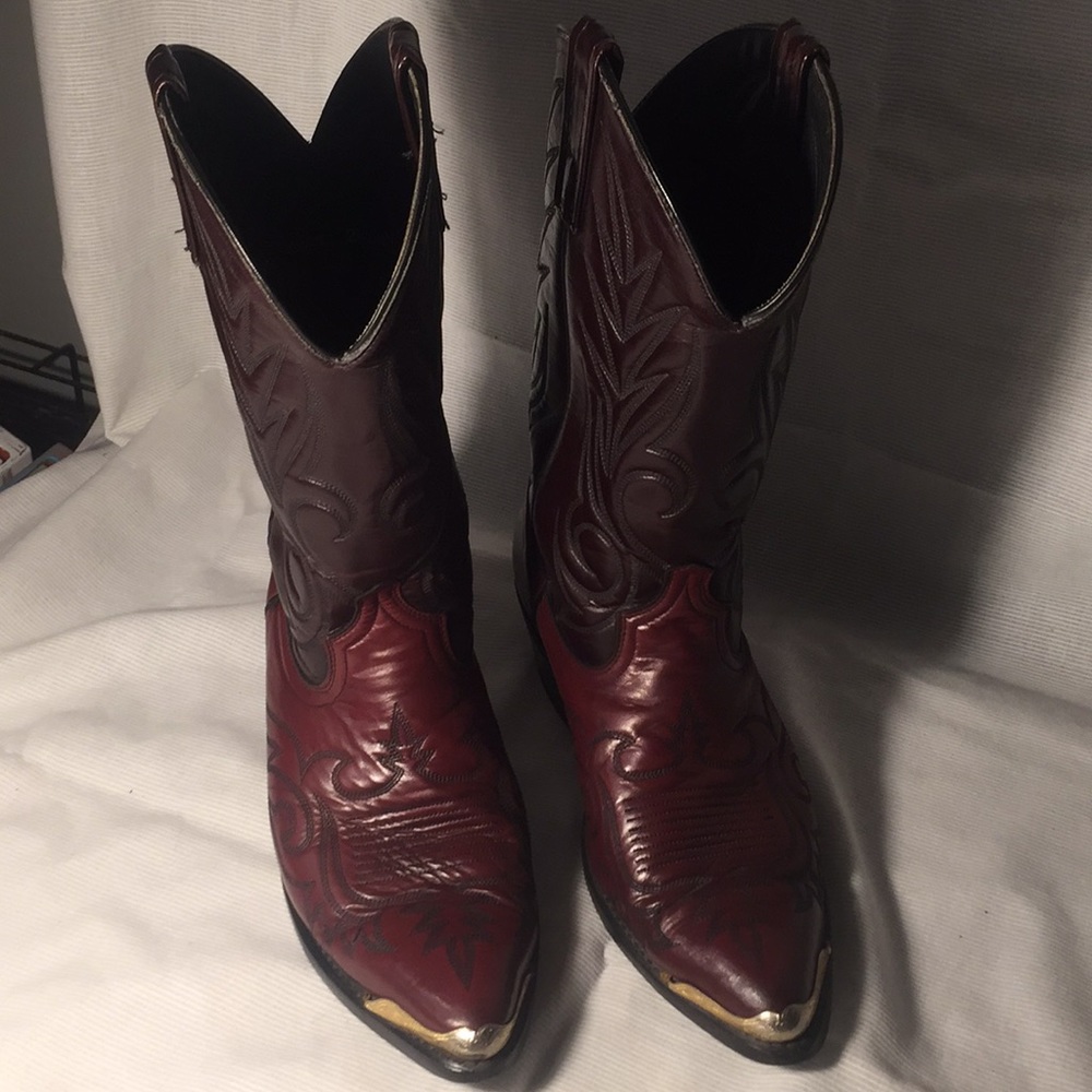 Acme oxblood cowboy boots size 8 1/2 E